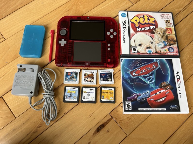 Pokemon 20th Anniversary Nintendo 2DS Console Omega Ruby Edition with Games