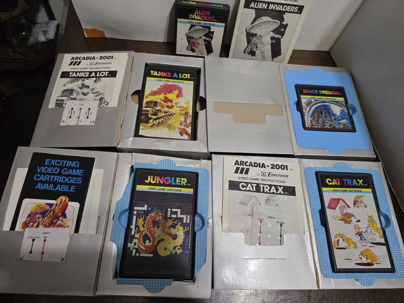 Emerson Arcadia 2001 Video Game Console (1982) Rare with 5 Games plus Manual gallery