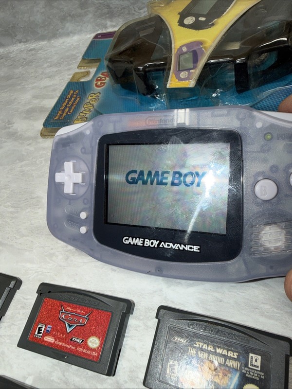 Nintendo Game Boy Advance Console System - Clear Glacier Bundle 15 Games And Acc gallery
