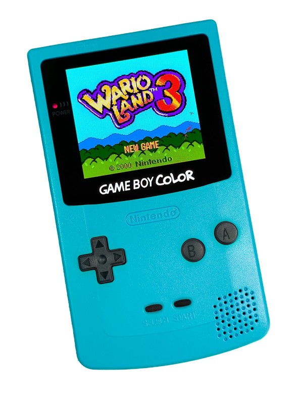 Nintendo Game Boy Color System GBC AMOLED OLED Q5 XL Touchscreen LCD TEAL Blue