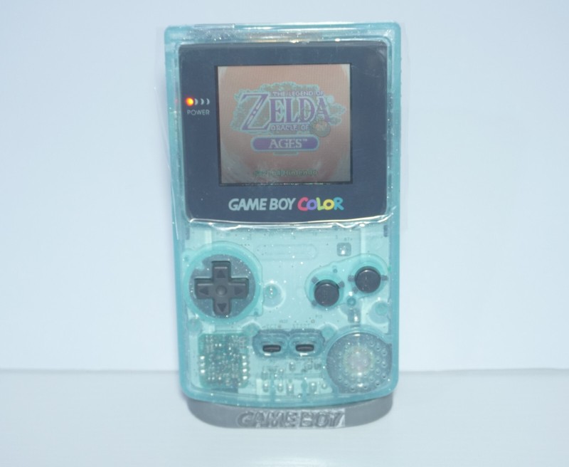 Transparent Crystal Blue Gameboy Color GBC CGB-001 Handheld Videogame Console