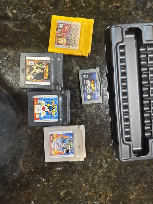 Game Boy Advance SP Handheld System Blue Includes Charger With Games With Case gallery