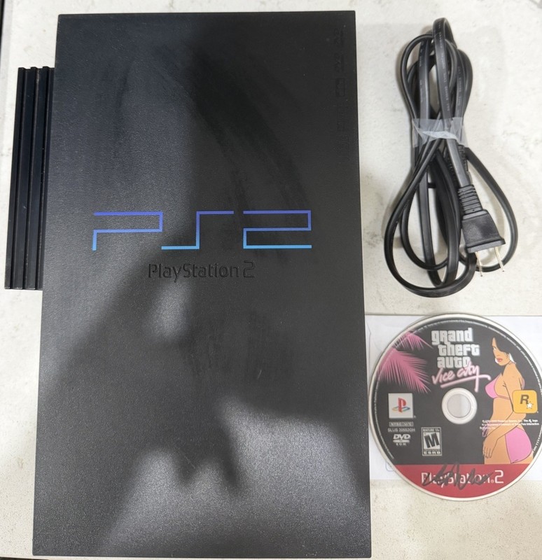 Sony PlayStation 2 PS2 Fat Console with OEM HDD Upgrade Power Cable