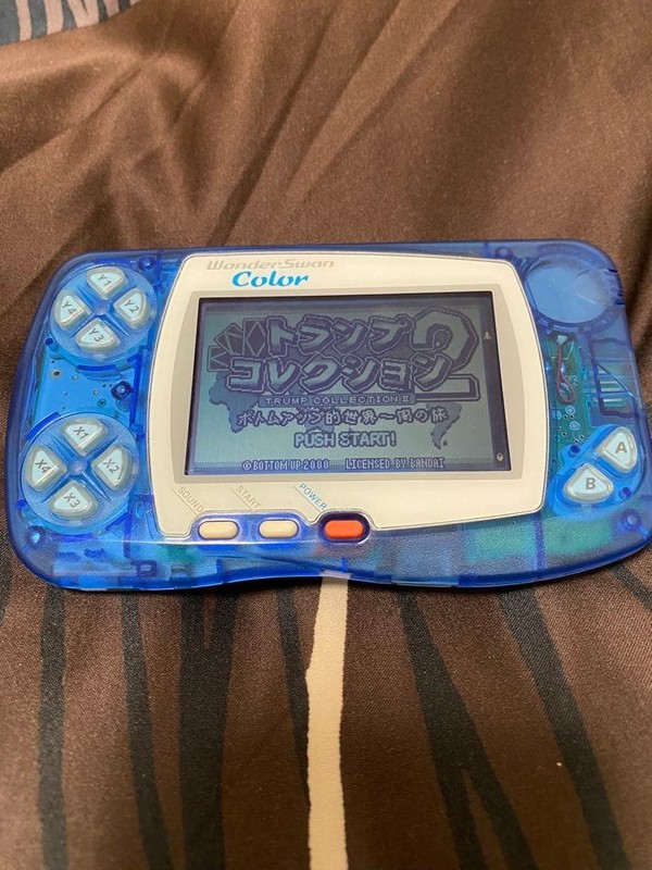 WonderSwan Color Crystal Blue Trump Collection 2 Tested