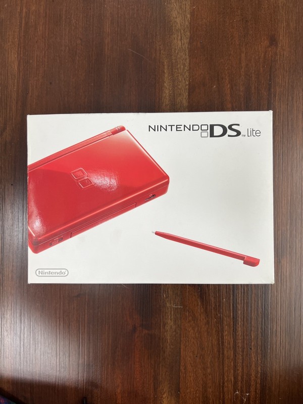 Nintendo DS Lite Red European NEVER USED OPEN BOX STILL IN PACKAGING RARE