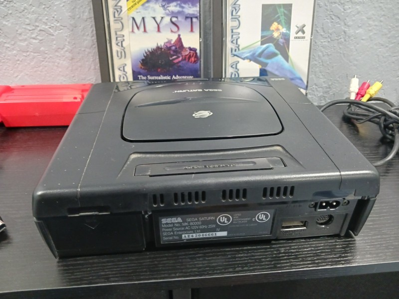 Sega Saturn Console MK-80000 Bundle OEM 3D Analog Control Pad Light Gun Myst CIB gallery