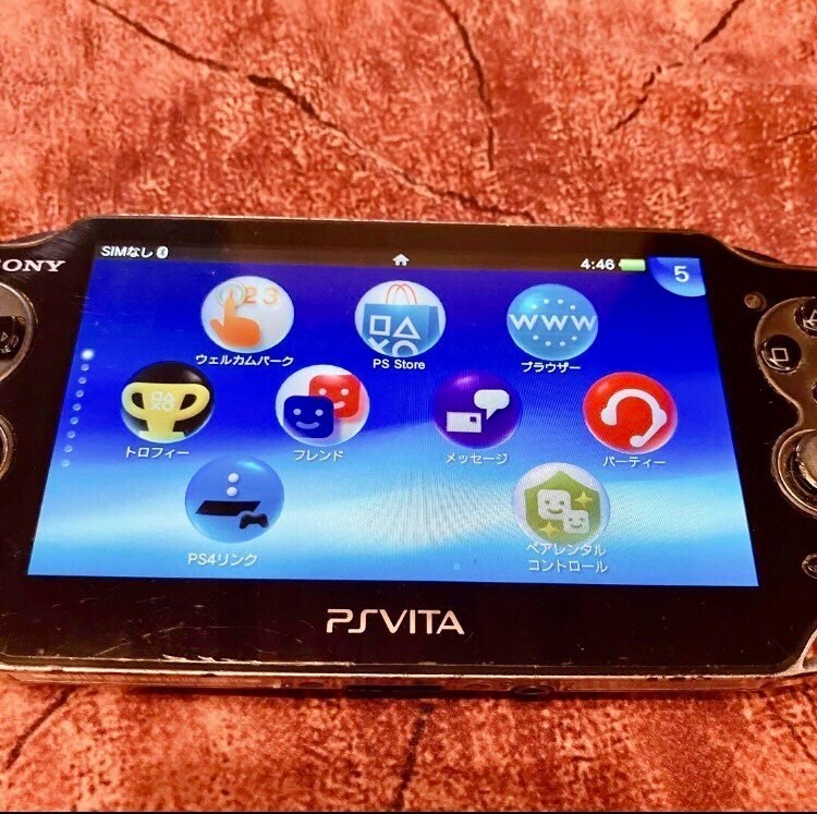 Playstation vita 3G/Wi-Fi model CRISTAL BLACK PCH-1100 AB01 Ps vita game japan