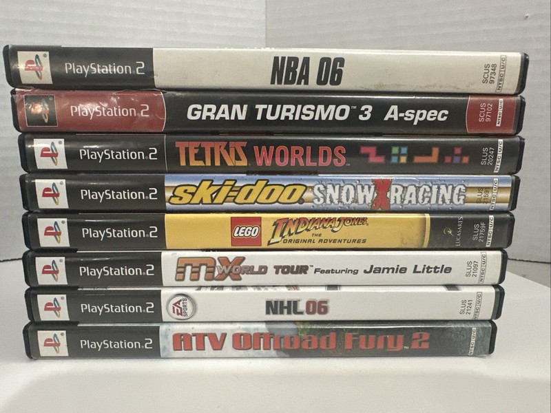 SONY PlayStation 2 PS2 Bundle Console - 8 Games, Controller - Tested gallery