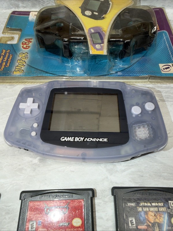 Nintendo Game Boy Advance Console System - Clear Glacier Bundle 15 Games And Acc gallery