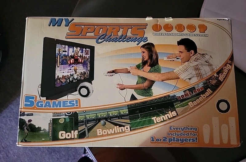 Vintage My Sport Challenge 5-in-1 Launch Edition White Plug & Play TV Game,Rare