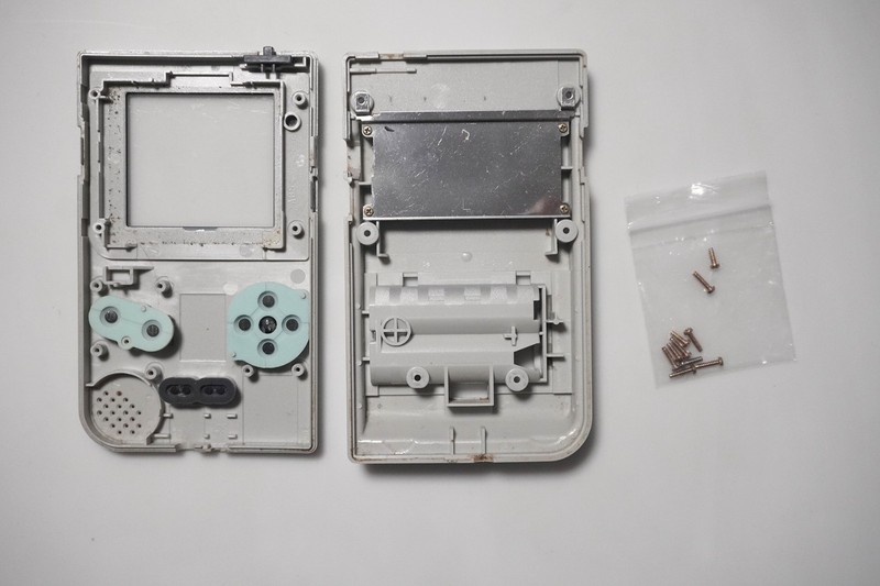 Nintendo Gameboy Light used housing shell silver color see pictures gallery