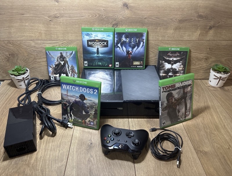 Xbox One 500GB Console Bundle OEM Controller 6 Games Tested Model 1540