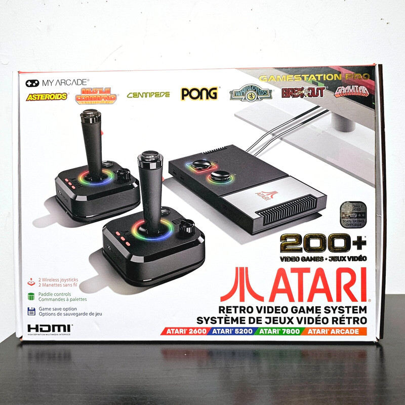 Atari Retro Video Game System with 2 Wireless Joysticks and 200+ Games
