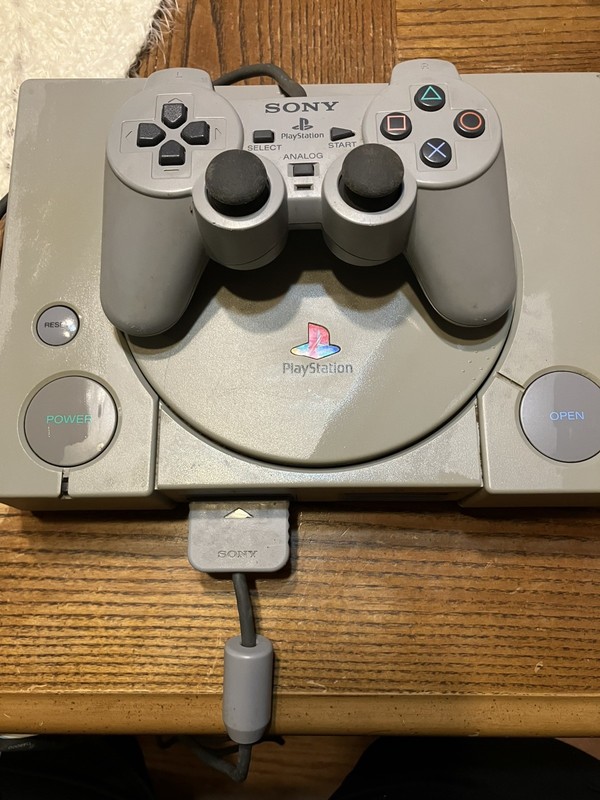 Sony PlayStation 1 PS1 Console System Bundle – Tested One Controller 3 Games