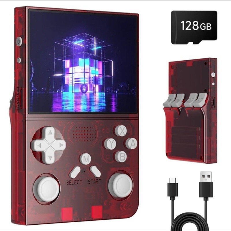 R40 Retro Handheld Gaming Console 3.5″ IPS Screen128GB Storage 4000+ Games Comp