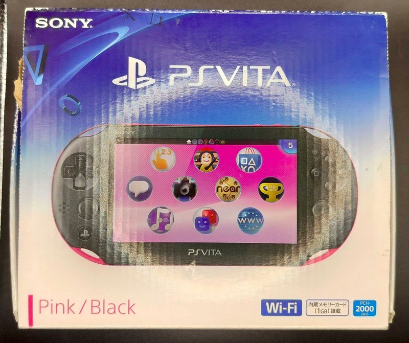 Sony PS Vita 2000 JP Pink Black Region Free Tested Working with box and manuals gallery