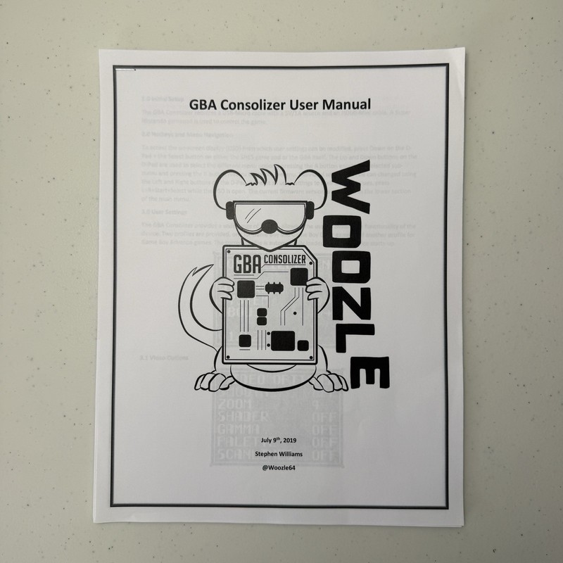GBA Consolizer by Woozle (HDMI 720p for GameBoy) w/Manual gallery