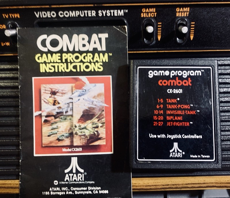ATARI 2600 CX-2600A CONSOLE/2 JOYSTICKS + SET OF PADDLES TESTED & COMBAT 6/5 EXC gallery