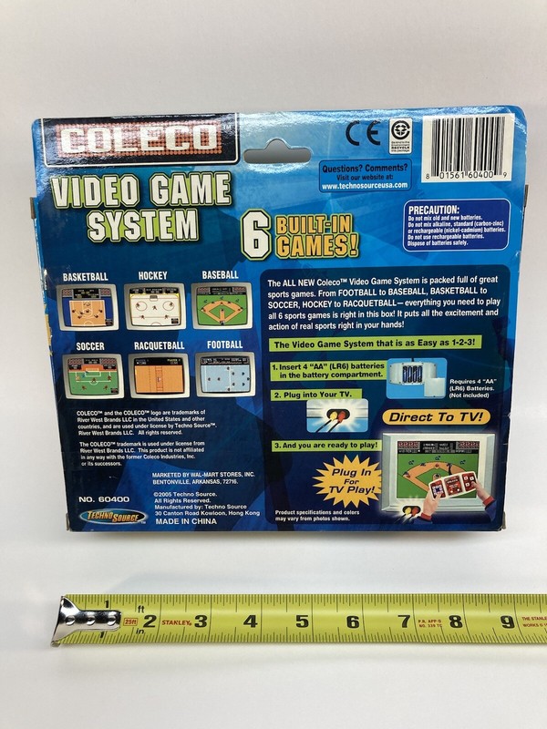 Coleco video game System-6 built in games-2005 techno source-plug & play to TV gallery