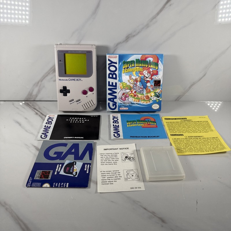 Nintendo Game Boy Launch Edition Handheld System Console DMG-01 & Super Mario 2