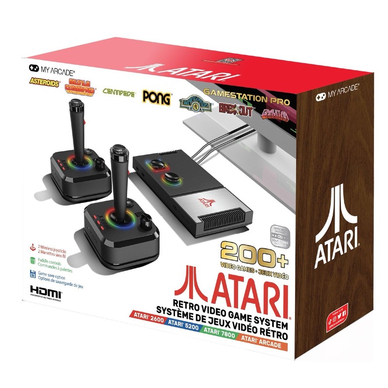 My Arcade Atari GameStation Pro Black/Silver Console, Wireless Controllers, HDMI