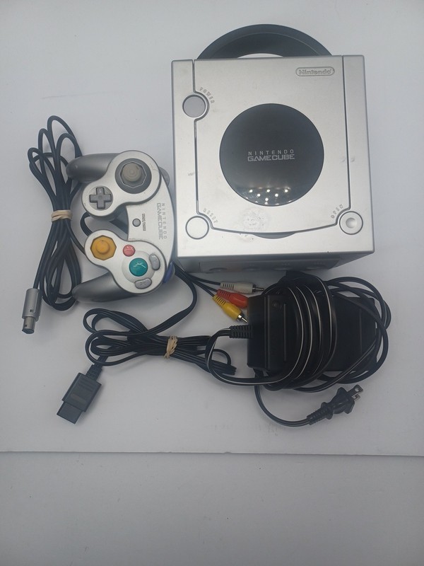 Nintendo GameCube Platinum Console -Controller- Cords Included DOL 001