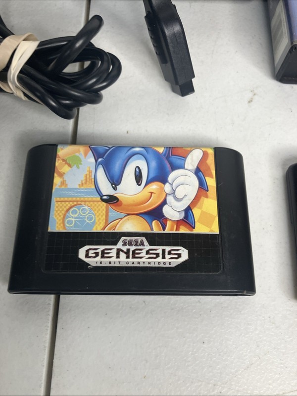 Sega Genesis System Model 1 Console Bundle 3 Games Sonic Football Basketball gallery