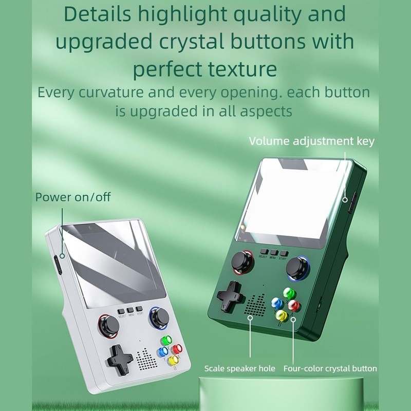 3pcs Retro Handheld Video Game Console Linux System LCD 3.5 Inch IPS Screen 32GB gallery