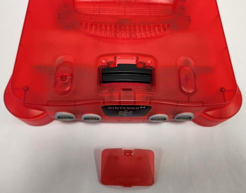 Vtg N64 Funtastic Watermelon Translucent RED Nintendo-64 Gaming Console System A gallery