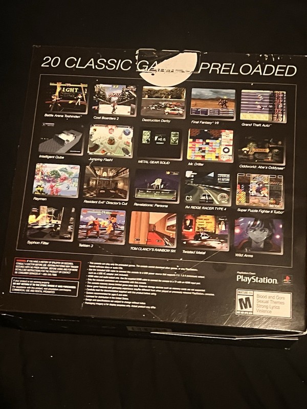 Sony PlayStation Classic Microconsole Gray, Preloaded Games, 2 Controllers gallery