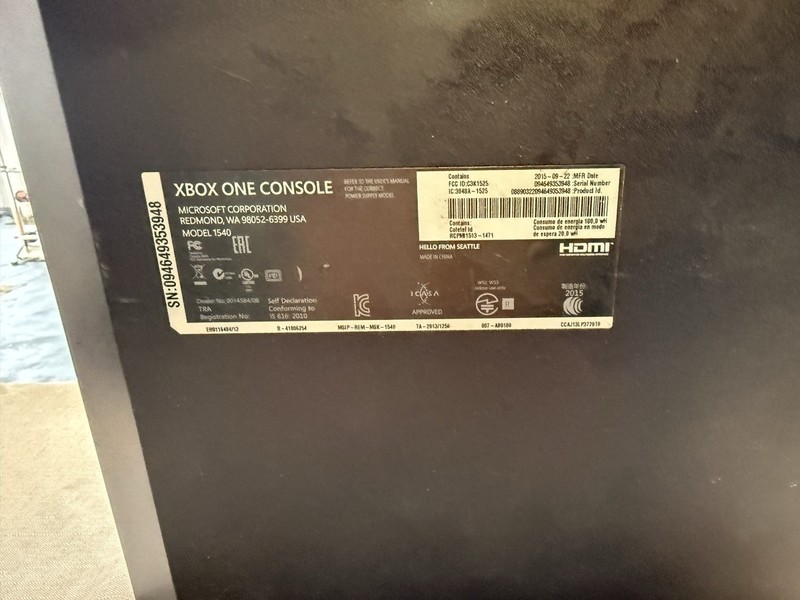 Microsoft Xbox One 500GB Model 1540 Black Console + Power Supply, No Controller gallery