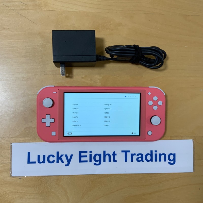 Nintendo Switch Lite Coral Pink Console Charger [CC]