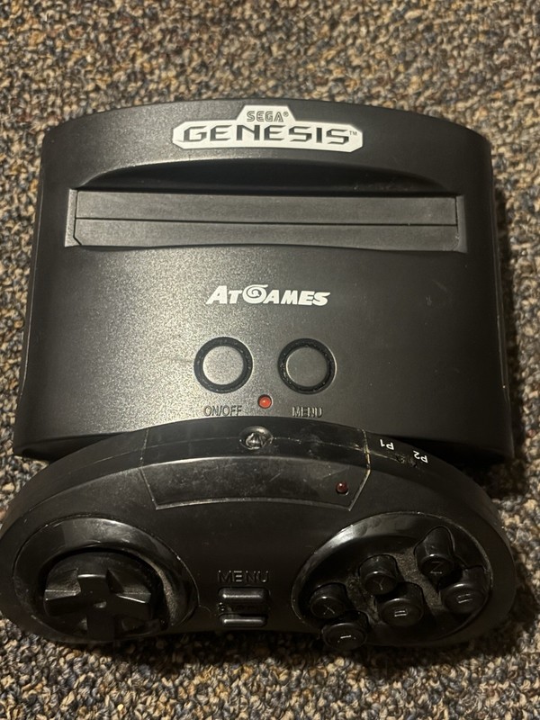 AtGames Sega Genesis Home Console Black Built-In Games Composite RCA NTSC-U/C