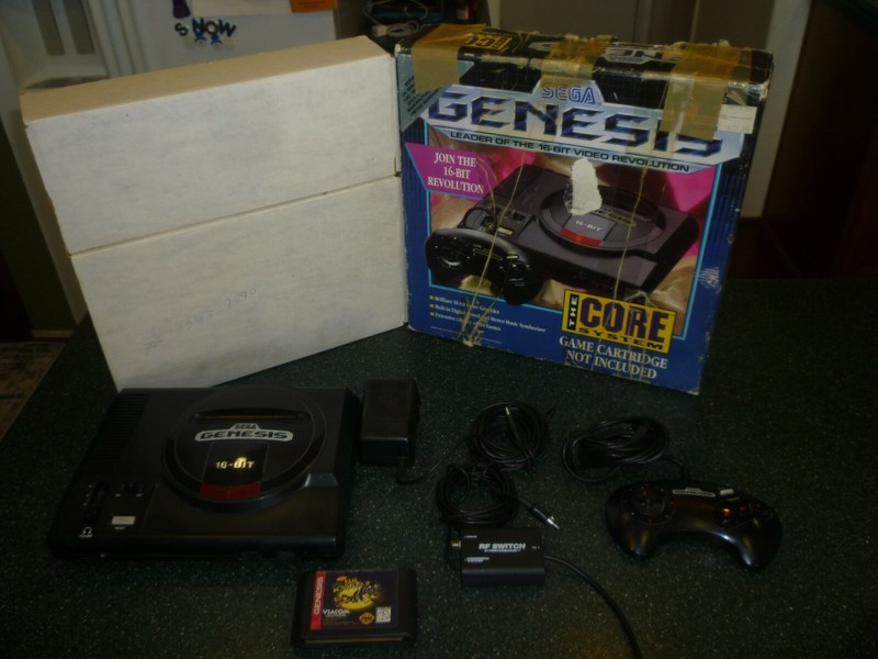 Sega Genesis Model 1 Console/System In Original Box + Real Monsters