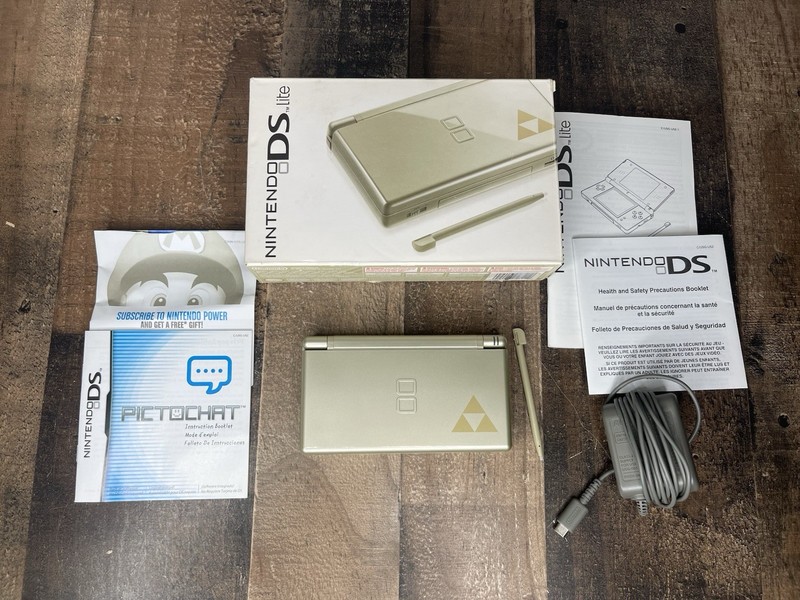 Nintendo DS Lite Gold Zelda Edition Handheld Console Wi-Fi Capability