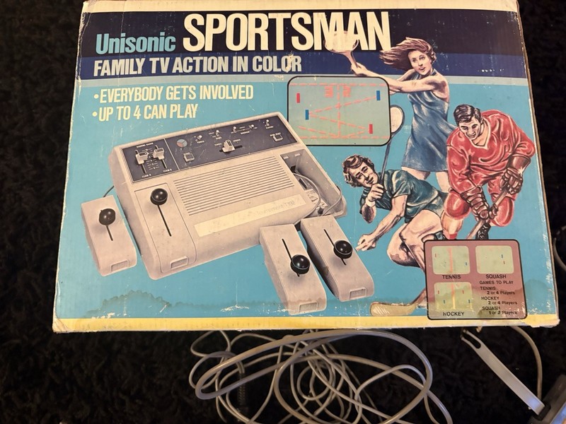 Vintage Unisonic Sportsman Family TV Action Video Game Console IN BOX 4 Players gallery