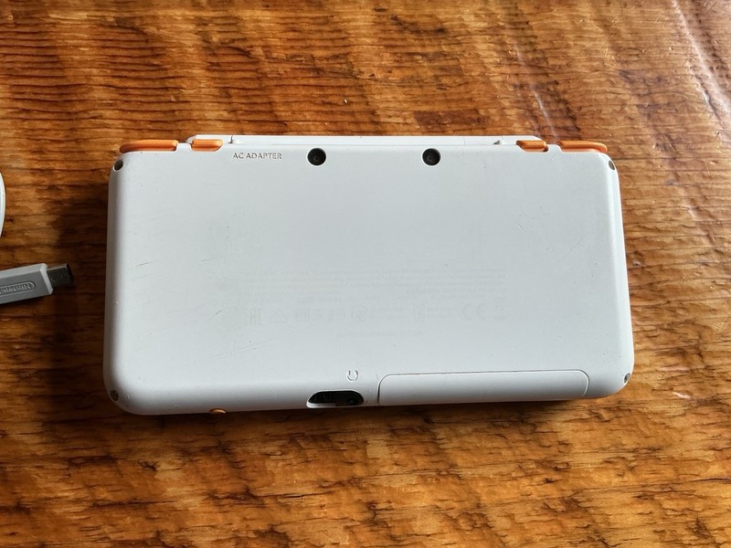 Nintendo 2DS XL White & Orange Tested and Working! Clean Screens! With Charger gallery