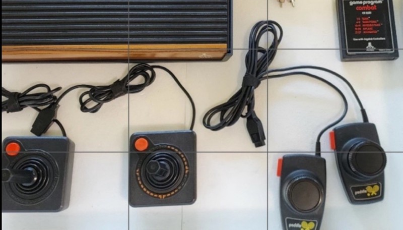 ATARI 2600 CX-2600A CONSOLE/2 JOYSTICKS + SET OF PADDLES TESTED & COMBAT 6/5 EXC gallery
