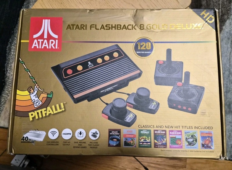 Atari Flashback 8 Gold Deluxe HD Console 40th Anniversary Edition with 120 Games
