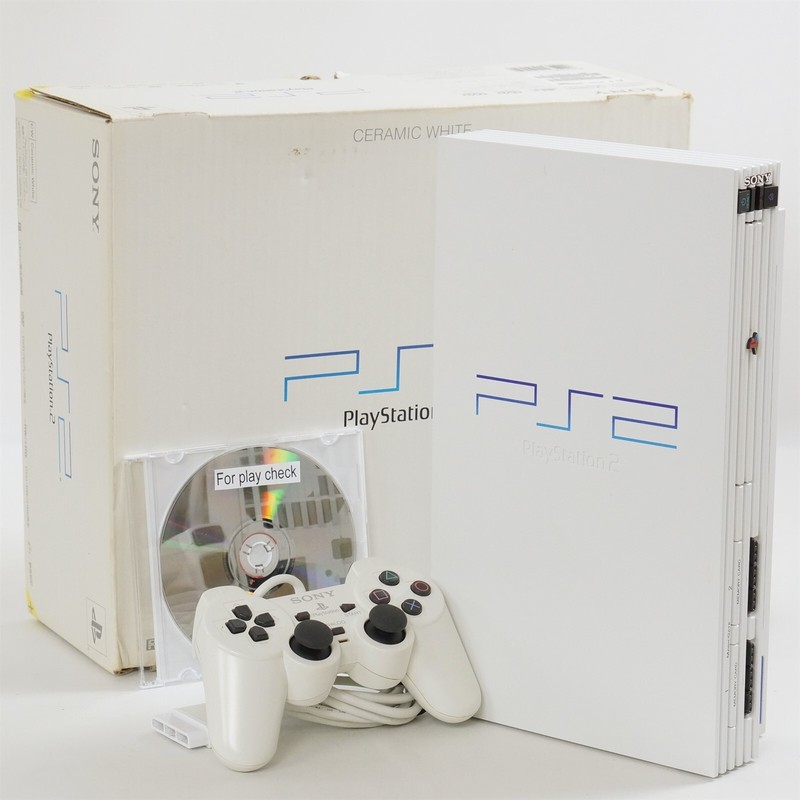 PS2 CERAMIC WHITE Console SCPH-50000 CW Tested System Playstation 2 NTSC-J 9501