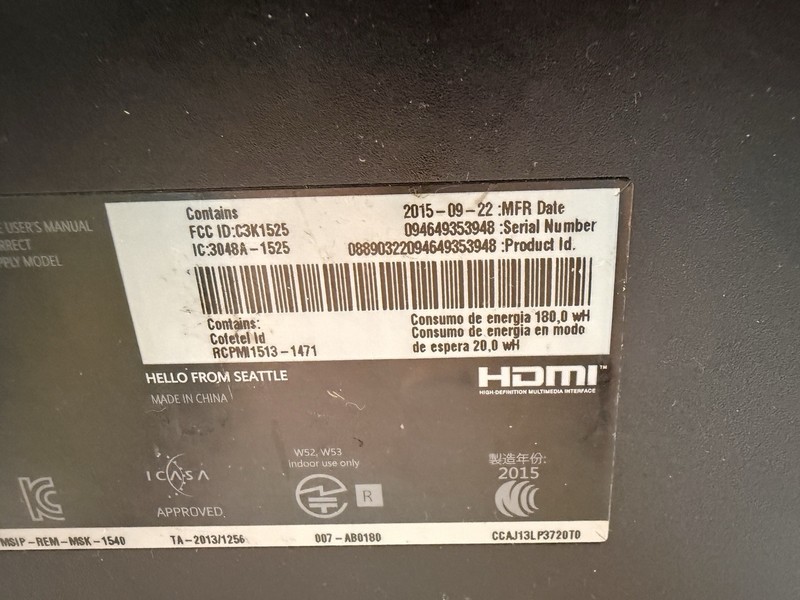 Microsoft Xbox One 500GB Model 1540 Black Console + Power Supply, No Controller gallery
