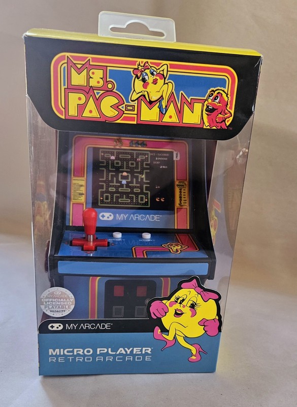 Ms.Pac-Man Micro Player Retro Arcade Game. New in Box