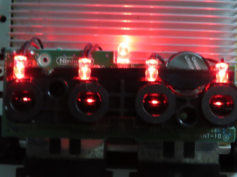 Nintendo GameCube RED LED Light Mod Modification Controller Port w/ new batt gallery