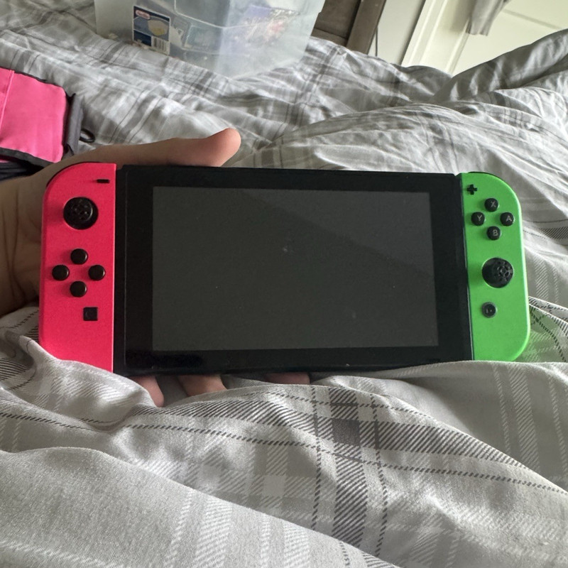 Nintendo Switch HAC-001 32GB 720p TV Compatible Console Neon Pink/Green