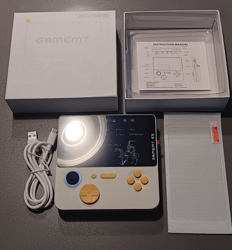 GAMEMT JELLYMINI5 Handheld Game Console 64GB White HDMI USB-C Internet Browsing