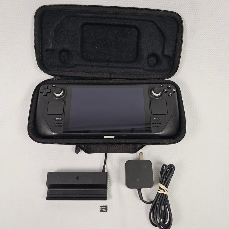 Valve Steam Deck 256GB LCD w/ OEM Steam Dock, Hard Case, 45W Charger, 256GB SD