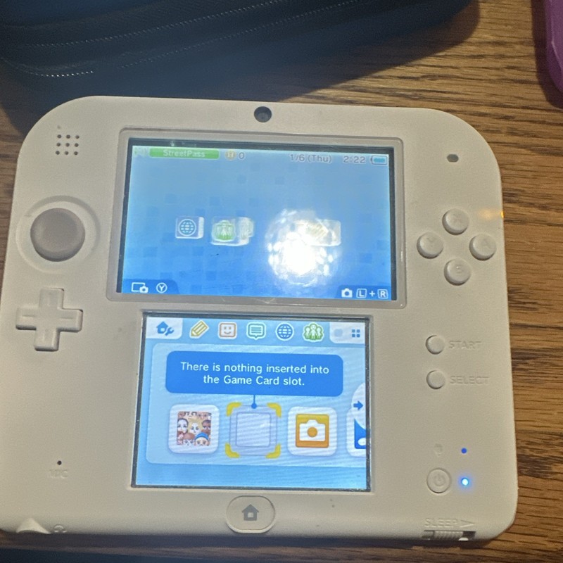 Nintendo 2DS White/Red 4GB Wi‑Fi Handheld Console w/ Charger & Case gallery