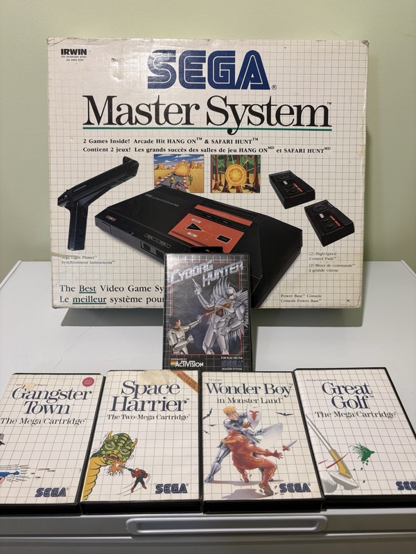 Sega Master System Console Complete in Box CIB - Tested & Works With 5 Games gallery