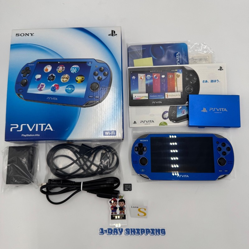 PS Vita PCH-1000 ZA04 Sapphire Blue Console Region free Tested Working LANK S gallery