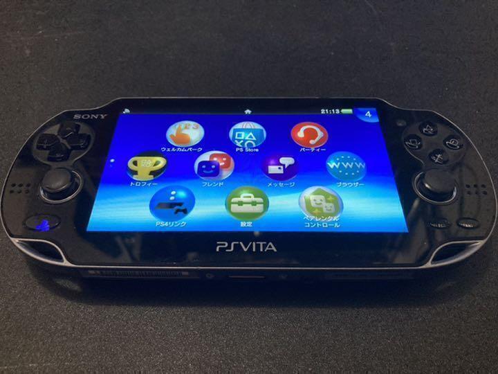 SONY Playstation PS Vita 3G / Wi-Fi Model Crystal Black PCH-1100 AA01 Tested